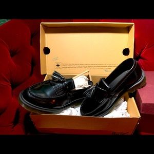 Never Worn Shiny Black Doc Martens Loafers, Women’s 8.